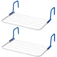 Proplus Set van 2x inklapbare wasrekken/droogrekken 3 meter - Hangdroogrek