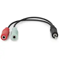 Nedis Stereo Audio Cable 3.5 mm Male 2X 3.5 mm Female Nickel Plated 0.20 m Round Anthracite Box