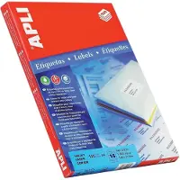APLI Witte etiketten ft 64 x 33,9, ronde hoeken, 2.400 stuks, 24 per blad (2409)