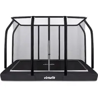 VirtuFit Premium Inground Trampoline met Veiligheidsnet - Zwart - 183 x 274 cm