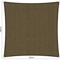 Shadow Comfort vierkant 5x5m Japanese Brown