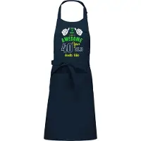 Kariban Leeftijd cadeau - Luxe keukenschort - BBQ schort - verjaardag - Awesome 40 jaar - navy blauw