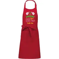 Kariban Leeftijd cadeau - Luxe keukenschort - BBQ schort - verjaardag - Awesome 65 jaar - rood