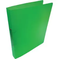 Alpha ringmap, voor ft A4, uit PP, 2 ringen van 25 mm, transparant groen - 5 stuks