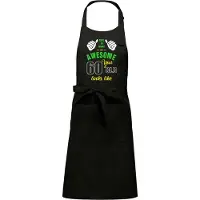 Kariban Leeftijd cadeau - Luxe keukenschort - BBQ schort - verjaardag - Awesome 60 jaar - zwart