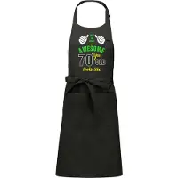 Kariban Leeftijd cadeau - Luxe keukenschort - BBQ schort - verjaardag - Awesome 70 jaar - chique grijs