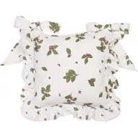 Clayre & Eef Stoelkussen Hoes 40x40 Ruche - Wit, Groen, Rood - Katoen, 100% Katoen, Metaal
