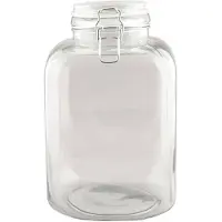 Clayre & Eef Voorraadpot - Doorsnede/hoogte: 15 X 25 Cm - Glas - Transparant 6gl0955