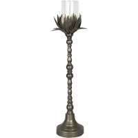 Clayre & Eef Kandelaar 5y0705 Ø 17*61 Cm Bruin Ijzer Rond