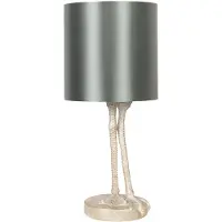 Clayre & Eef Tafellamp ? 25*56 Cm Grijs Kunststof Bureaulamp