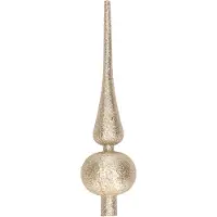 COSY&TRENDY Kerstboompiek- Champagne - Kunststof - 24cm