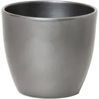 Floran Plantenpot - zilverkleurig - glanzend - keramiek - 19 x 17 cm - Plantenpotten