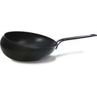 B+K Wokpan Black Steel Wokarang 30 cm