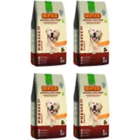 Biofood 4x Vleesbrok Geperst Adult - Hondenvoer - 5kg
