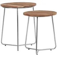 WOMO-DESIGN Bijzettafel Luca | hout naturel 43x43x52 cm bijzettafels | NADUVI