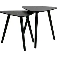 Woood Bijzettafel Nila Set van 2 stuks, kleur Zwart