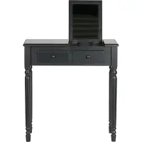 Woood Romy Hal/kaptafel - Hout - Zwart - 78x75x38