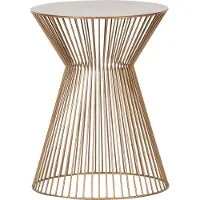 Woood Suus Bijzettafel - Metaal - Goud - 46xØ35