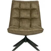 Woood Jouke Draaifauteuil - Kunstleer - Groen - 97x70x85