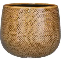 Mica Decorations Gabriel pot round ochre - h16xd18cm