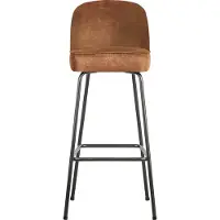 Woood Vogue Barstoel 80 cm - Recycle Leer - Cognac - 103x50x55