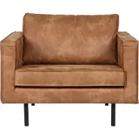 Woood Rodeo Fauteuil - Recycle Leer - Cognac - 85x105x86