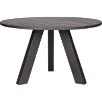 Woood Rhonda Eettafel - Ø 130 cm - Zwart