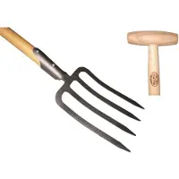 De Wit Spitvork 4 tands met dul essen steel 800 mm