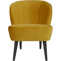 Woood Sara Fauteuil - Velvet - Oker - 59x71x70