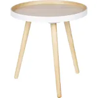 Woood Sasha Bijzettafel - MDF - Naturel - 41x41x40.5