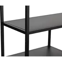 Woood Teun Vakkenkast - Metaal - Zwart - 188x85x35