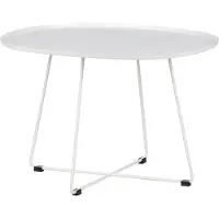 Woood Otis Bijzettafel XL - Metaal - Wit - 47x70x60