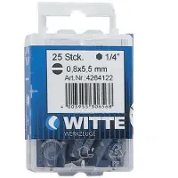 Witte Pl 4 Platte Schroevendraaierbit 25 Eenheden