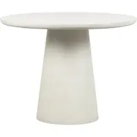 Woood Eettafel Damon Ø 100 cm - Betonlook Wit