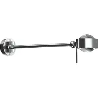 TOP LIGHT Wandlamp PUK Mini Hotel, dimbaar, alu / grijs / zink, Woon-/ Eetkamer, metaal, Design, wandlamp