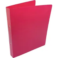 Alpha ringmap, voor ft A4, uit PP, 2 ringen van 25 mm, roze - 5 stuks