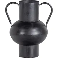 Woood Vere Vaas Metaal Zwart 28cm