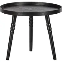 WOOOD Exclusive Ponto Bijzettafel Hout Zwart 45xø55 (Groen, 45x55x55)