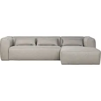 Woood Bean Hoekbank met Chaise Longue Rechts - Melange - Light Grey