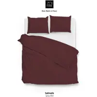 Zo! Home Dekbedovertrek Satinado Spicy Red Satijn-260 x 200 / 220 cm | Extra Breed