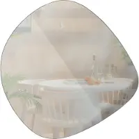 Woood Philou Spiegel - Glas/Metaal - Zwart - 60x59x0,5