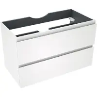 Linie Lado zwevende wastafelonderkast 90 x 46 cm mat wit 2 lades