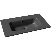 Linie Baro enkele wastafel mat witte porselein 70 x 46 cm
