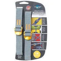 Sea to Summit Alloy Buckle Accessoire riemen 20mm/1m, grijs 2022 Bagagebevestigingen