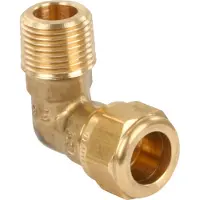 Vsh Fabrieken messing knel puntstuk haaks 90deg 3/8"x12mm