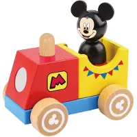 Tooky Toy Disney mickey mouse houten speelgoedtrein 18 maanden 2-delig