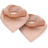 Jollein Slab Bandana Snake - Pale Pink - 2 Stuks