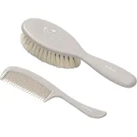 Babyono Kapset Kam & Borstel Supersoft Grey