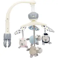 Momi KIKI Muziekmobiel - Baby Mobiel voor Ledikant & Kinderwagen - Met Muziekdoos, Witte Ruis & 4 Sensorische Speeltjes