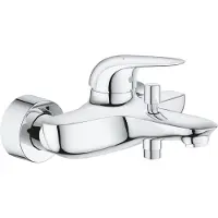 GROHE Badkraan wave new met omstel en koppelingen chroom